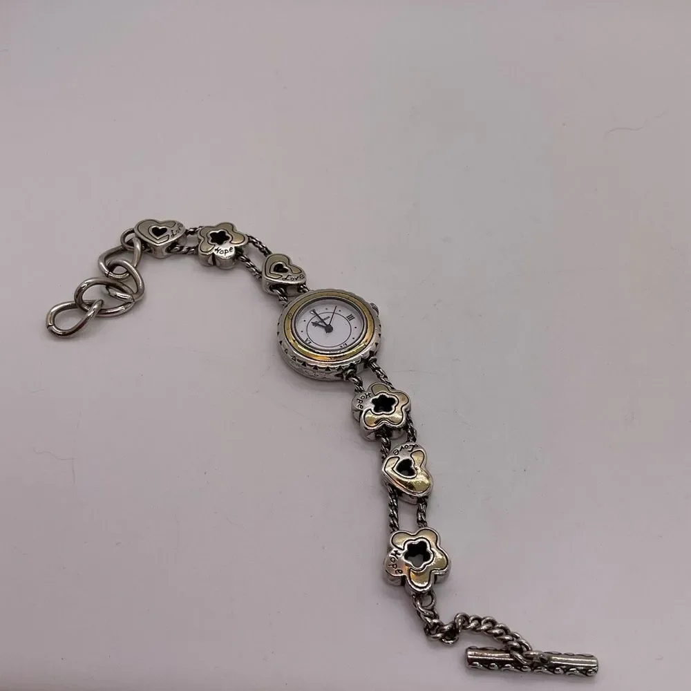 Brighton Garden Grove Silver and Gold Floral Women's Watch